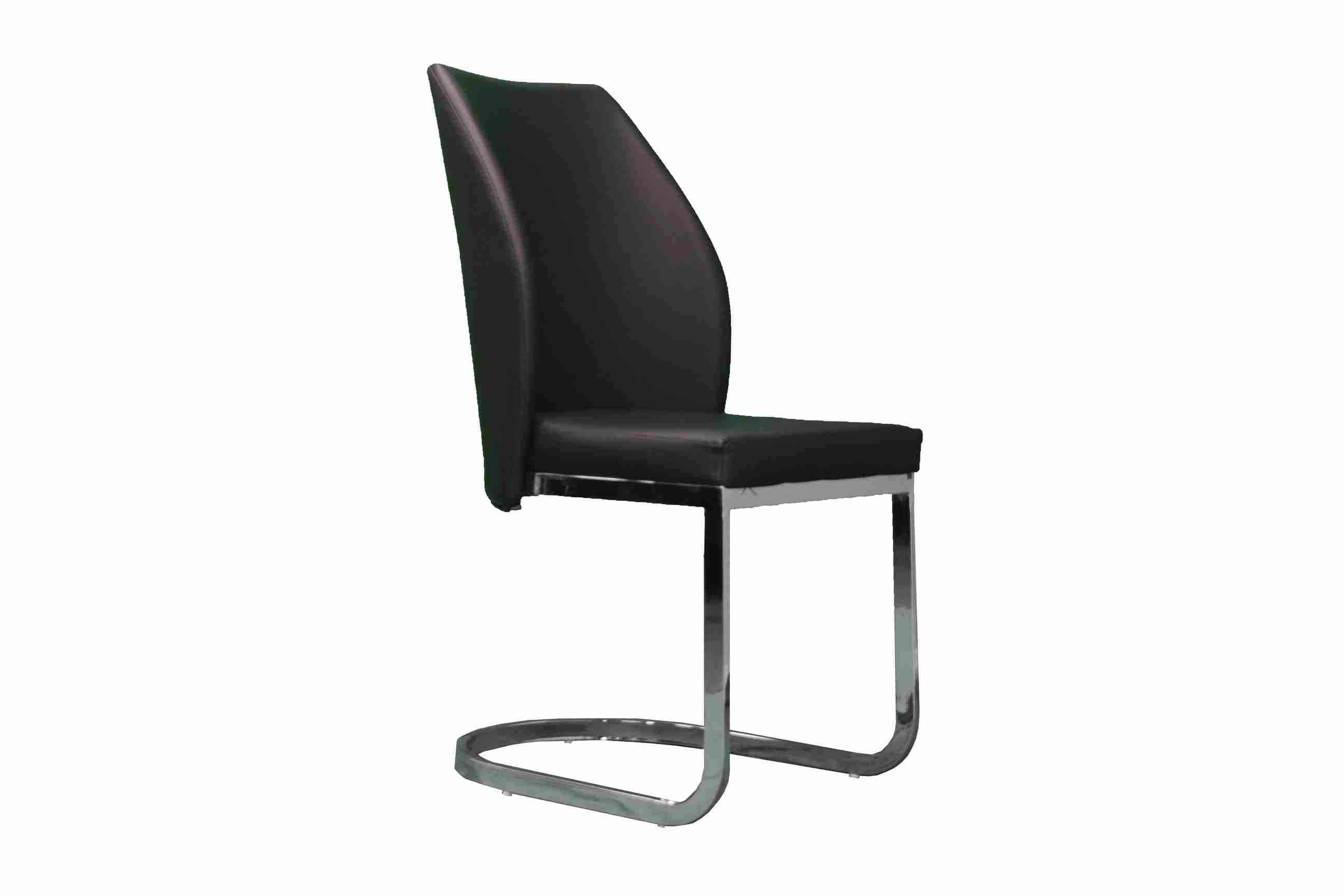 Side Chair PU Leather in Black (Set of 2) -UH-955-BLK