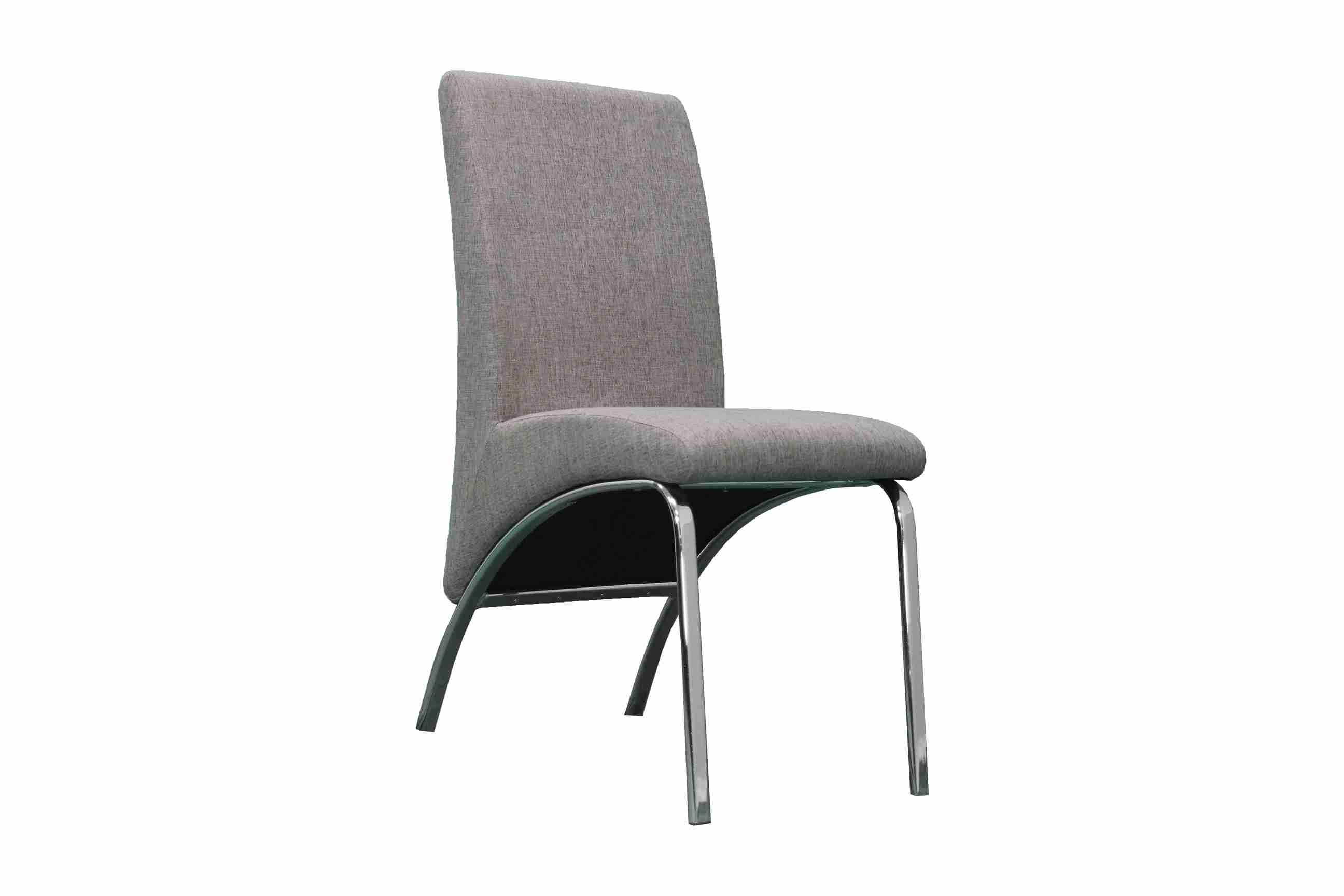 Side Chair Solid Linen Upholstered Chair in Gray (Set of 2) -UH-958-LIGHT GRAY