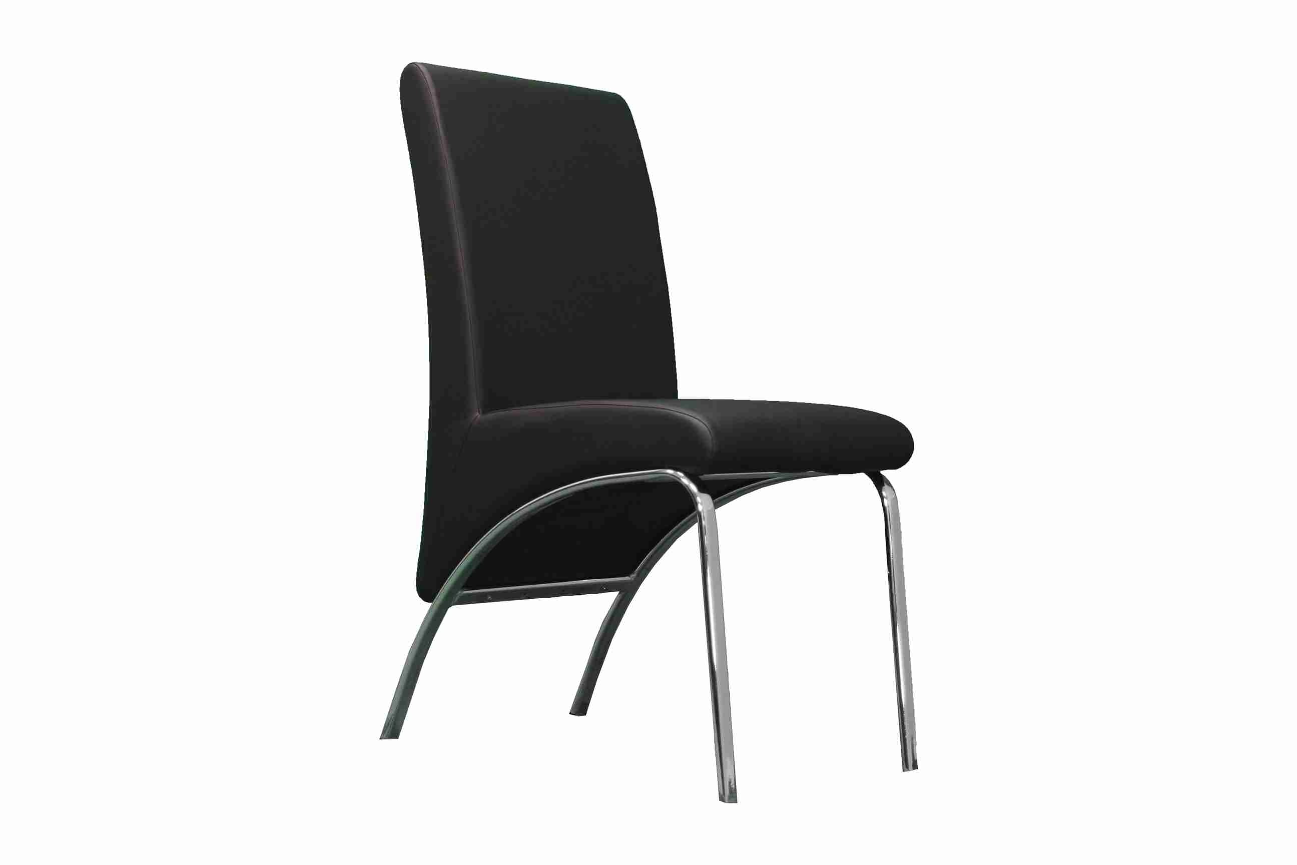 Side Chair PVC Leather in Black (Set of 2) -UH-958-BLK