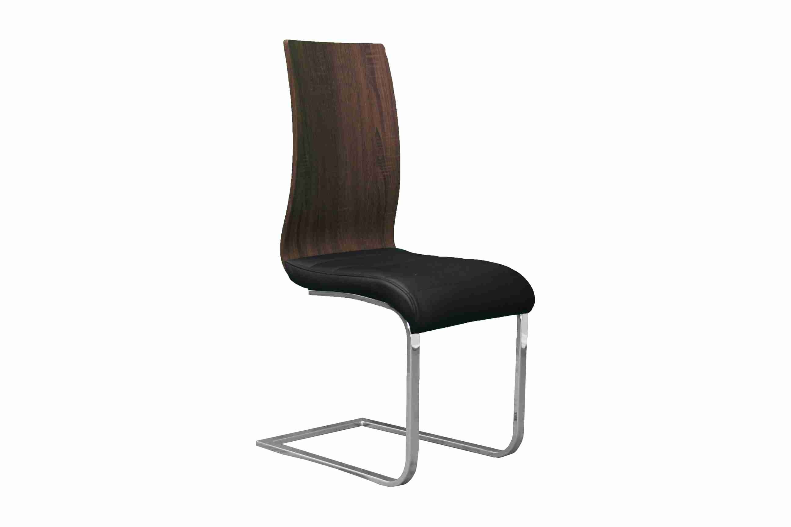 Side Chair Wooden/PVC Leather in Brown/D. Brown & Black (Set of 2) - ITEM # UH-977-BRW/DRK-BRW