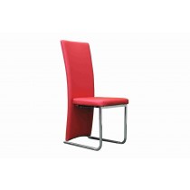 Side Chair PU Leather in Red (Set of 2) -UH-957-RED 