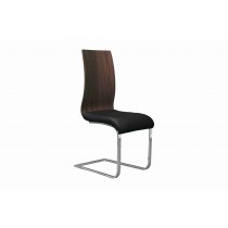 Side Chair Wooden/PVC Leather in Brown/D. Brown & Black (Set of 2) - ITEM # UH-977-BRW/DRK-BRW