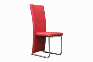 Side Chair PU Leather in Red (Set of 2) -UH-957-RED