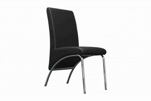 Side Chair PVC Leather in Black (Set of 2) -UH-958-BLK