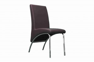 Side Chair PVC Leather in Brown (Set of 2)- UH-958-BR