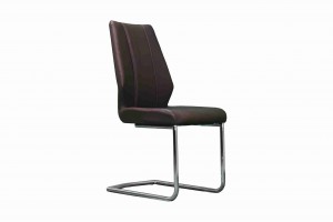 Side Chair PU Leather in Brown (Set of 2)- UH-961-BR